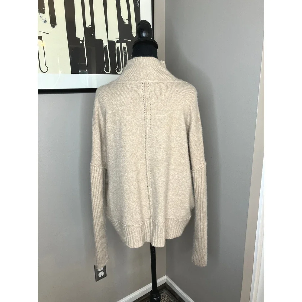 Maeve Anthropologie Mock Funnel Neck‎ Camel Wool Blend Cropped Sweater Small